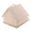 Wooden Wild Bird Nest Box Nesting Feeding Feeder Station House &Stick Yard L