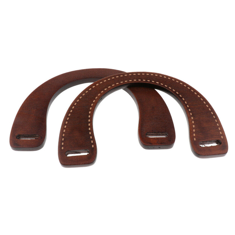 1 Pair Wooden U-shaped Handles Replacement for Handmade Bag Handbags Purse