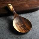 Teak Wood Spoon Natural Solid Wood Rice Spoon Wooden Rice Paddle Big Potato V3F1