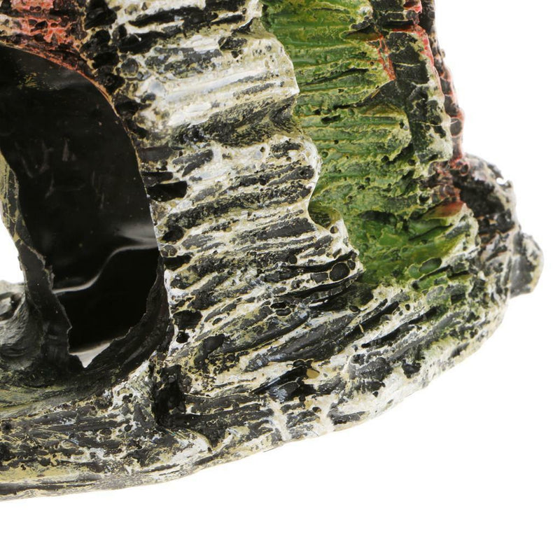 Aquarium Mountain Coral Reef Rock Fish Hide Cave Stone Moss Fish Tank Decor