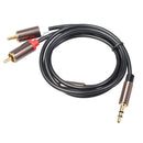 3.5mm Jack to 2 RCA AUX Audio Cable 1/8 Male to 2RCA Male Splitter (1m) A