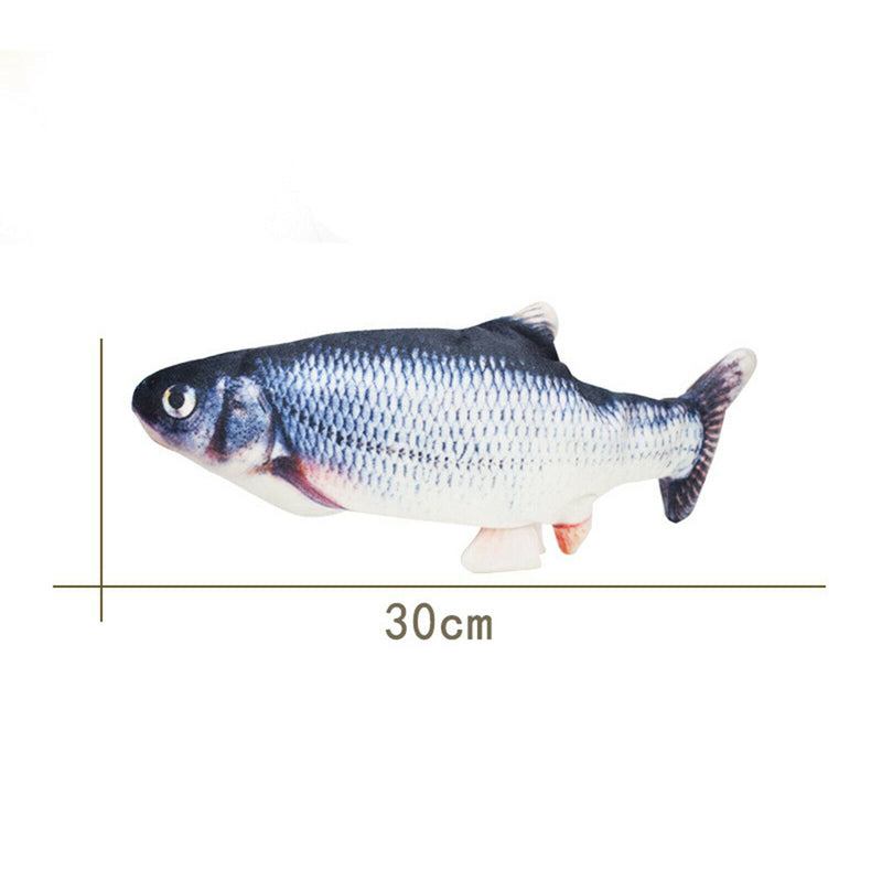 4x Cat Toys Moving Fish Electric Realistic Flopping Wagging Fish Toys