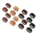 4 Pairs Punk Rock Wooden Women Mens Stud Earrings Ear Plugs Piercings Screw