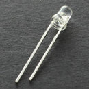 50 Pcs 3mm White Light Discrete LED Bulb Light Luminous Diode M3F7