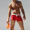 Men Swimming Trunks Swimwear Quick-Drying Swim Beach Shorts (Red M) A#S