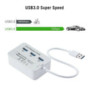 Aluminum 3 Port USB 3.0 Hub MS SD M2 TF Multi In 1 Memory Card Reader Adapter