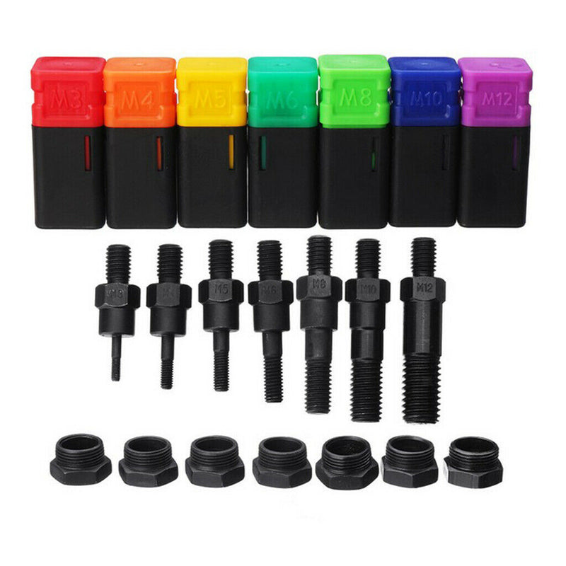 3x Steel M8 M10 M12 Hand Rivet Rivnut  Nut Setter NutSert Kit