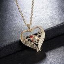 Noble Valentine Gifts Wedding Women Heart Bird Angel Wing Pendant Chain Necklace