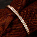 Fashion Women Crystal Rhinestone Stainless Steel Cuff Bangle Bracelet Jewelry
