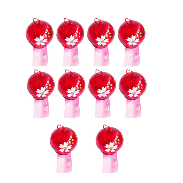 10Pcs Japanese Glass Wind Chimes Art Decor Wind Bells for Home Window Decor