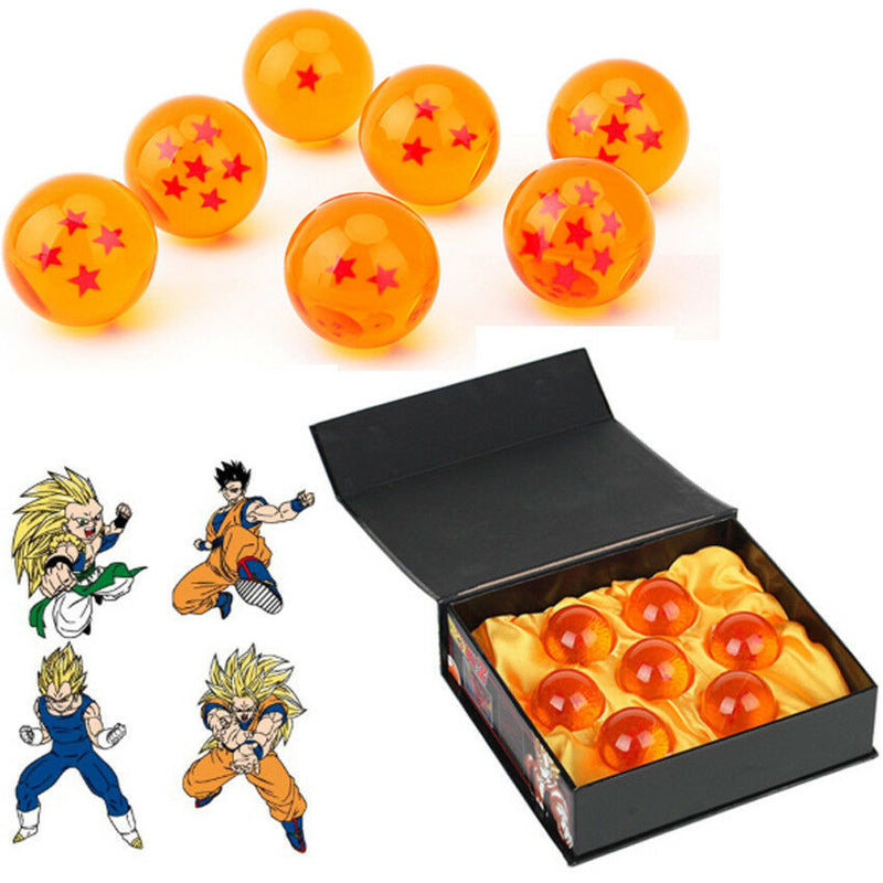 1 set of 7 Stars Crystal Balls 3.5CM Dragon Ball Z New Box 7Pcs Complete Orange
