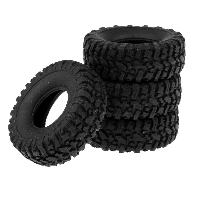 4Pcs Rubber Soft Tires for WPL B-1/B-16/C-14/B-24/C-24 RC Car Truck Vehicle