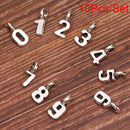 10Pcs/Set Alloy Mix Arabic Numerals Charms Pendant Jewelry DIY Making CraftsBX
