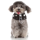 Pet Dog Vest Harness with Hat Pet Costume Party Clothes Round Dot-M