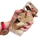 Fashion Crystal Glitter Diamond Mirror Back Case Protective Covers For Ipho