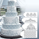 4X/Set DIY Lace Flowers Cake Stencil Fondant Side Mold Baking Decorating Tool ME