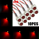 10x 12V 8mm LED Dash Panel Warning Pilot Light Indicator Lamp Car Boat