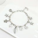 Bohemian Beach Wave Shell Pendant Ladies Anklet Metal Starfish Turtle Ankle