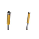 2Pc 8mm Shank Alloy Long Straight Bearing Router Bit Woodworking Cutter