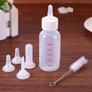 6Pcs Clear Puppy Kitten Feeding Bottle Pet Dog Cat Nursing Water Milk Feeder Kit