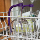 4Pcs Wine Glass Dishwasher Goblet Holder Adjust Silicone Safer Stemware Sav X3D1
