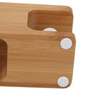 Bamboo Combo Table Charging Station Stand Holder Dock For