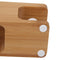 Bamboo Combo Table Charging Station Stand Holder Dock For
