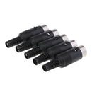 5-Pin Male Female Plug Solder Connector with Plastic Handle Adapter