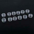 12pcs Round Portable Plastic Transparent Storage Box Pills Candy Holder