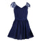 Womens Backless Lace Party Dress Fashion Strapless V Neck Bodycon Sundress