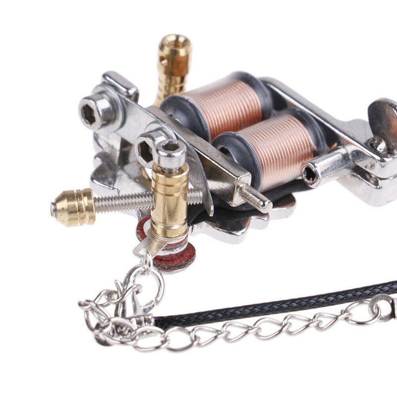Mini Tattoo Machine Tattoo Keychain Key Holder Punk Style As Pendant Ornament BX