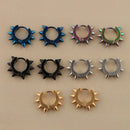 10 Pieces Stainless Steel Spike Hoop Earrings For Men Huggie Ear Piercings