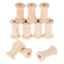 10Pcs Wooden Bobbins Spools Reels Organizer For Sewing Ribbons Twine Wood Cra BX