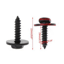 10 Pcs 4.8x19mm Self-Tapping Screws 8mm Hex Head Captive Loose Washer