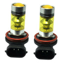 2x Aluminum Alloy Housing H11 H8 H9 20LED Daytime Fog Driving Light Yellow