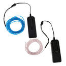2PCS Luminescent Neon LED Lights Glow EL Wire String 5 Meters Blue White