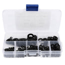 250Pcs Black Nylon Washer Flat Washer Assortment Kit M2 M2.5 M3 M4 M5 M6 M8