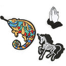 3PCS Embroidered Iron On Sew On Patch Badge Bag Hat Jeans Fabric Applique Craft