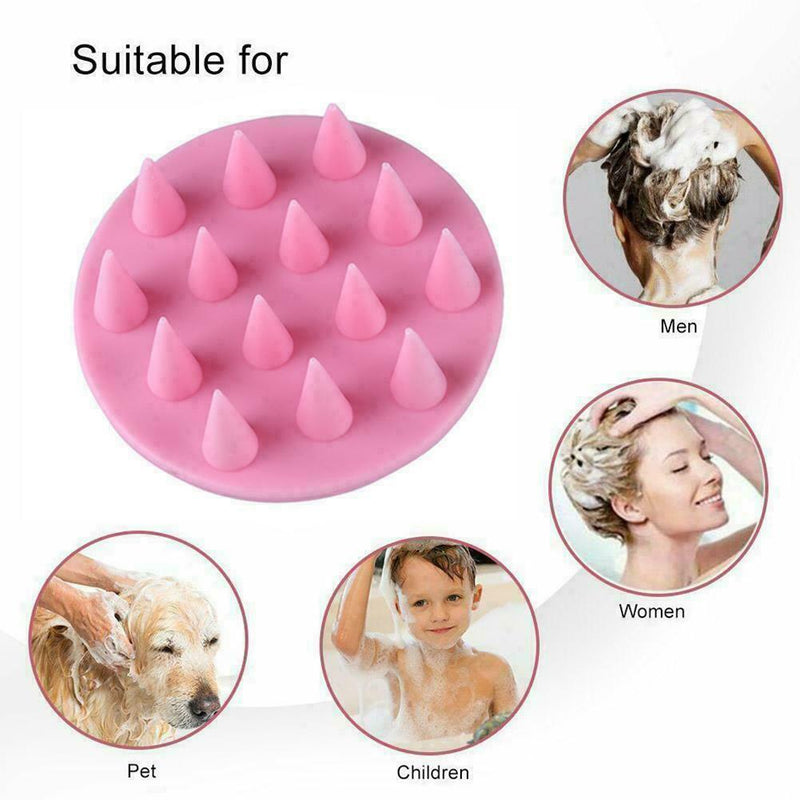 Silicone Shampoo Scalp Shower Body Washing Hair Massage Brush Massager Comb M6O0