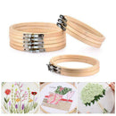 10 Pieces Round Wooden Embroidery Hoops Frame Set, 5 Pieces 4 inch and 5 Pi K3W2