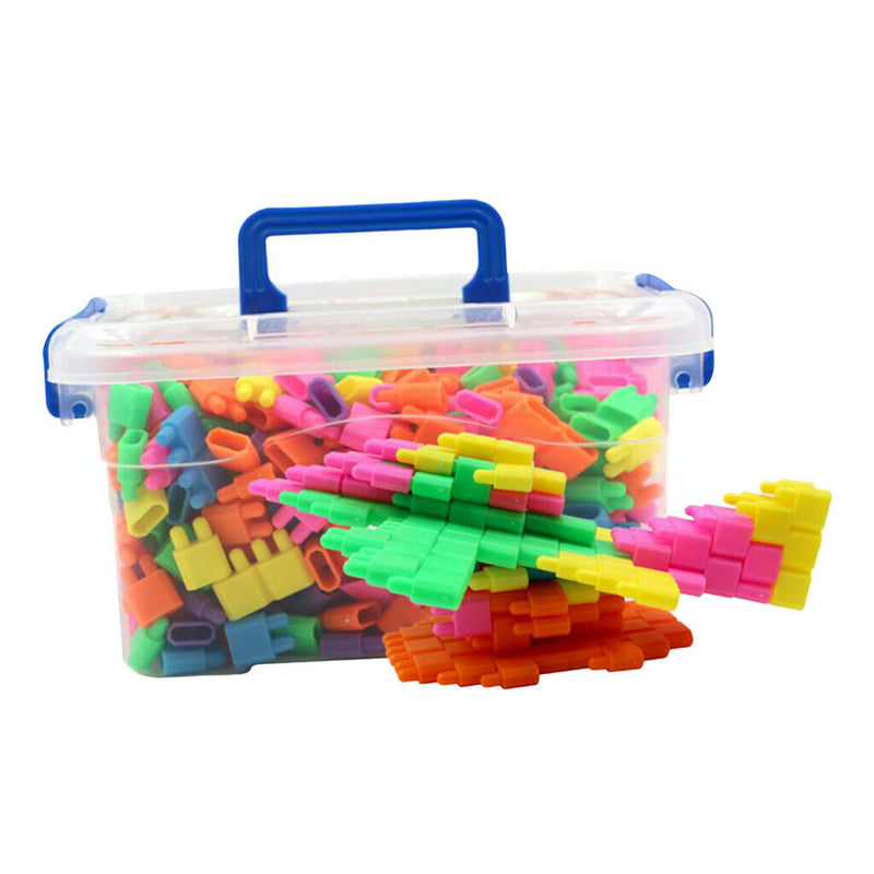 450 Pieces DIY Building Blocks, Colorful Plastic Puzzle Construction Playset,