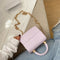 Women Mini Shoulder Bag Alligator PU Tote Chain Crossbody Pouch (Purple)