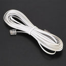 White 6P2C RJ11 Long 6m (20 ft) Phone Extension Cord RJ11 White RJ11 6P2C m N9E5