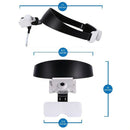 Headband Magnifier With 2 Led Lights And 5 Detachable Lenses 1X,1.5X,2X,2.5