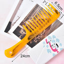 Wide tooth handle hairdressing salon antistatic plastic hair comb detangling 3C