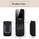Long-Cz J9 Mini Flip Mobile Phone 0.66 Inch Smallest Cell Phone Wireless Bl