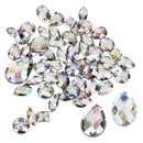 50pcs Clear Crystal Waterddrop Buttons For Clothes Bags Sewing Craft Decor