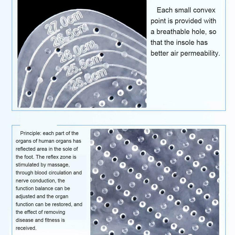 1 Pair Unisex Breathable 8-magnet Therapy Acupoint Magnetotherapy Insoles A