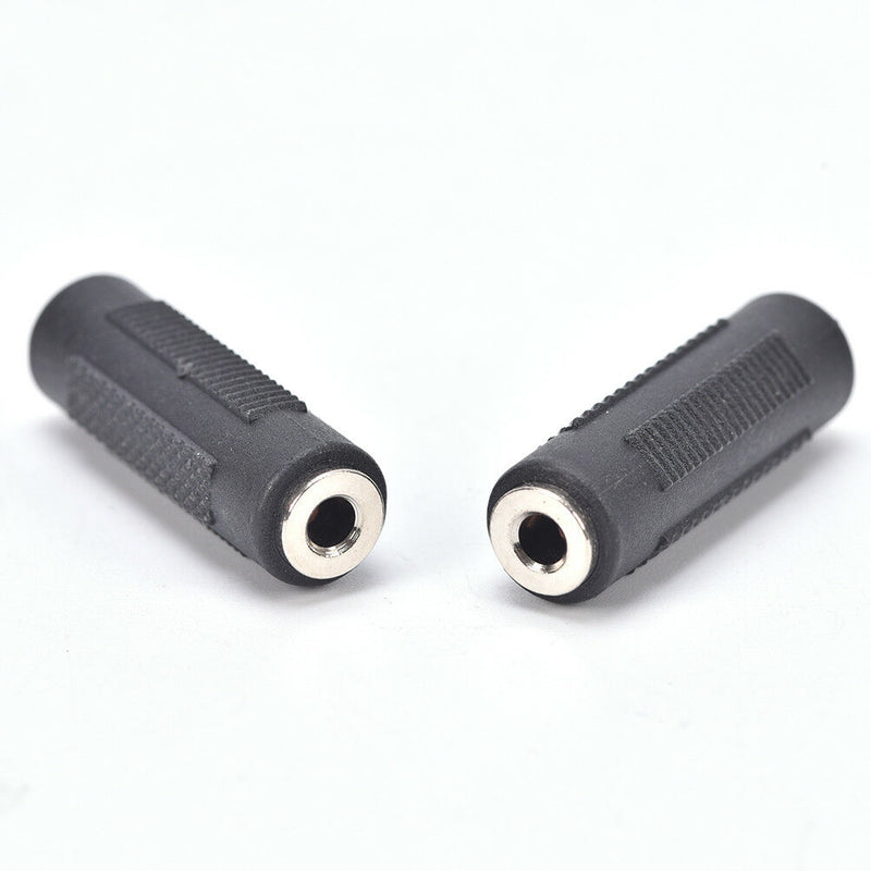 2PCS Stereo 3.5mm 1/8" Aux Female to Female F/F Jack Audio Coupler Converter  TE