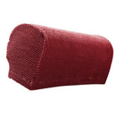 2Pc Stretch Jacquard Sofa Couch Armrest Cover Armchair Arm Slipcovers Red